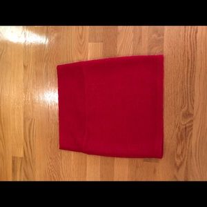Red mini skirt